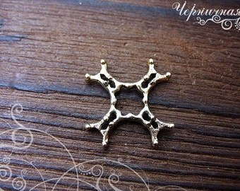 Brass Steampunk Spacer - Handmade Findings - Steampunk Grid - Brass Steampunk Findings L1465 (2)