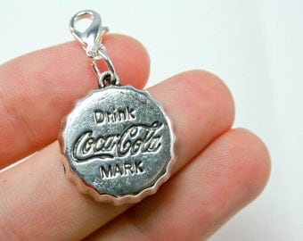 Coke Bottle Cap Charm. Coca Cola Cap Charm. Keychain Coke Charm. SCC112