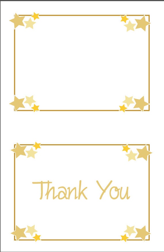 Items Similar To Gold Yellow Star Thank You Card DIY Printable Blank items-similar-to-gold-yellow-star-thank-you-card-diy-printable-blank