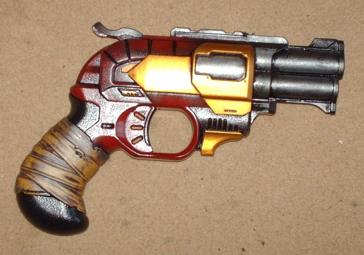 Dieselpunk Pistol Steampunk Gun Nerf Doublestrike Cosplay LARP