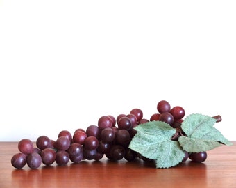 Faux vintage grapes - artificial fruit - 1970s