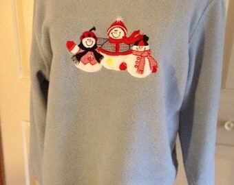 Ugly Christmas Sweater Fleece Size Large by Natural Reflections