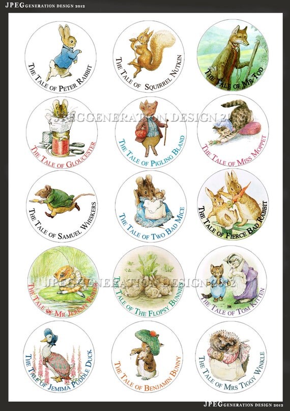 Peter Rabbit Cup Cake Toppers Edible Images Beatrix Potter