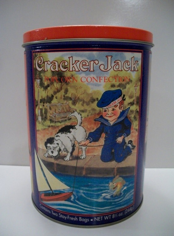 Cracker Jack Tin Canister Sailor Boy