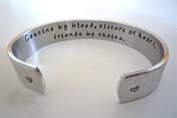 Cousin Gift, Cousin Bracelet- Personalized BraceletSister Bracelet ...