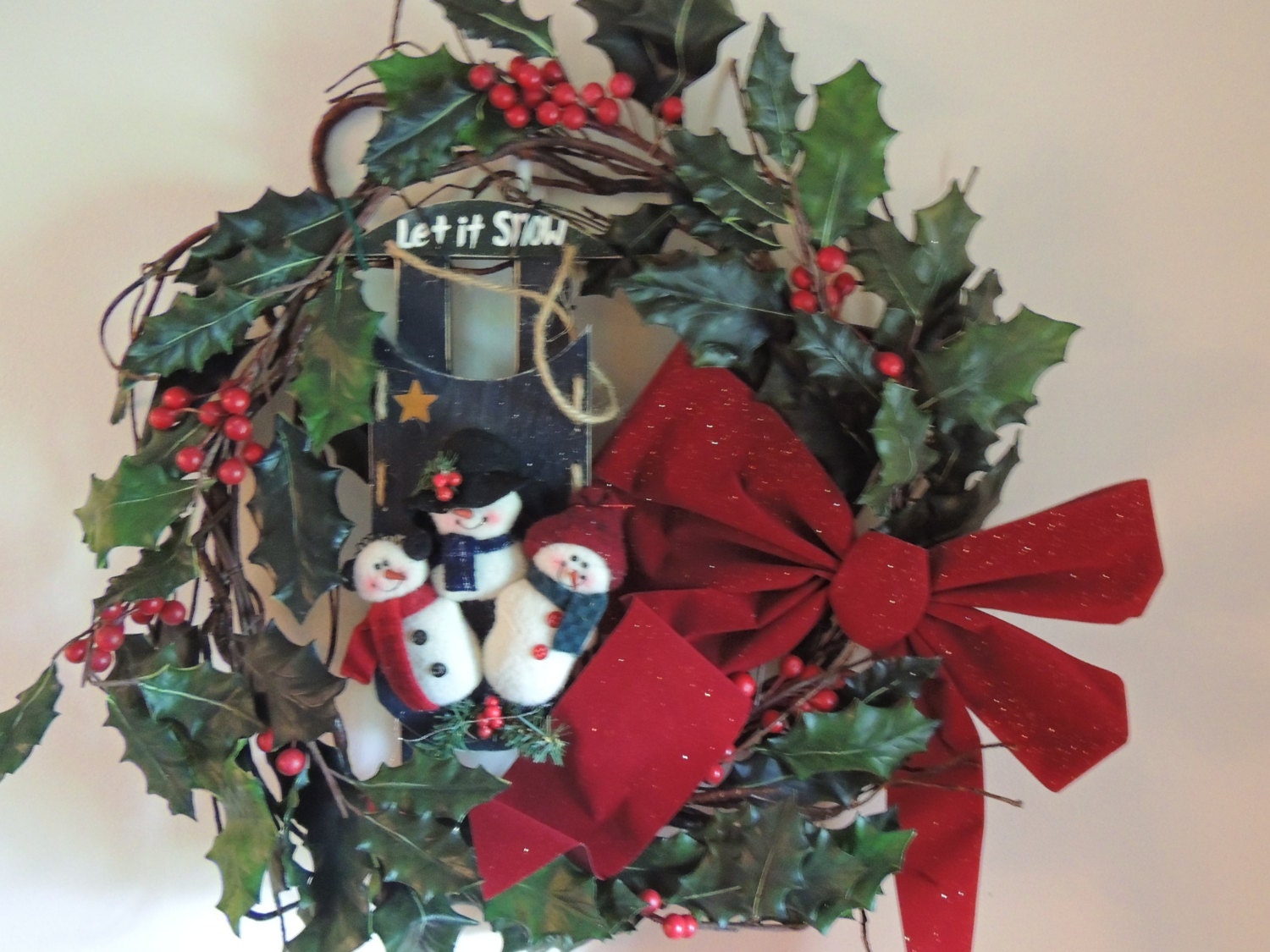 Small Snowman Family Wreath
