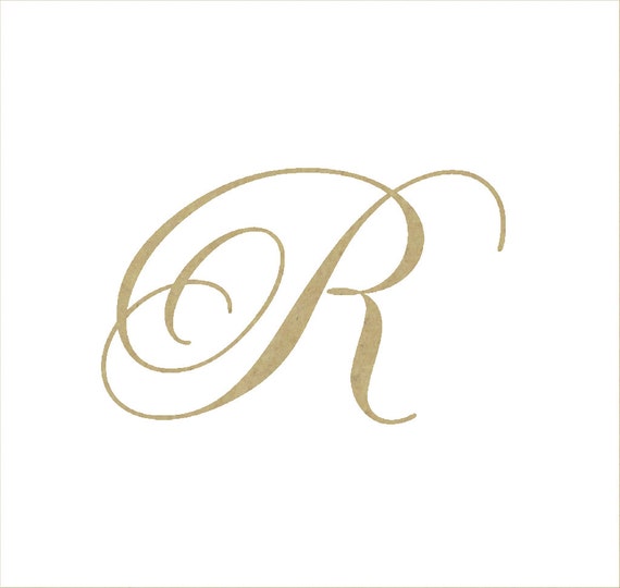 Wooden Monogram Letter R Large or Small Unfinished by Buildeez