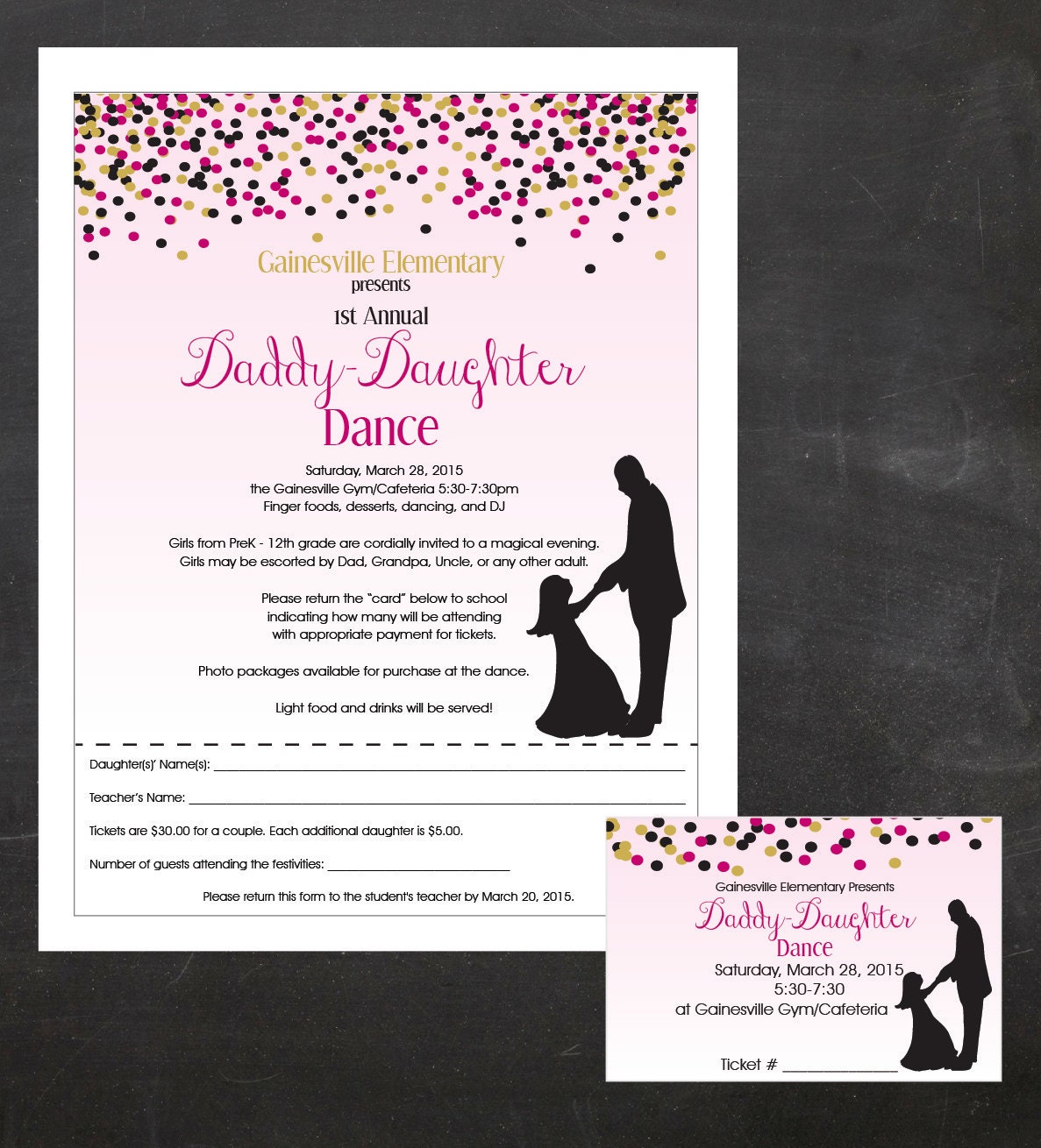 Father Daughter Dance Invitations 5