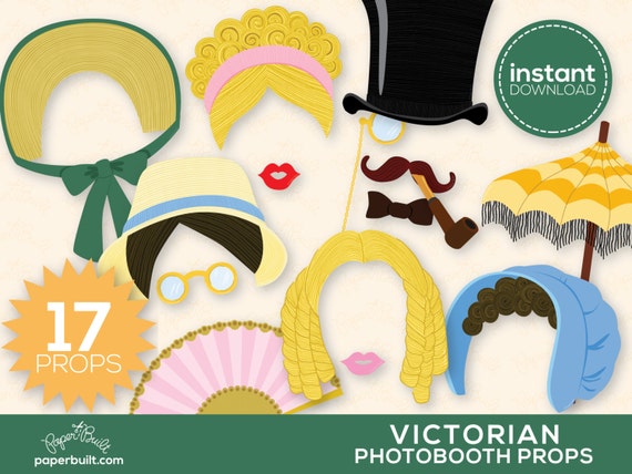 Victorian Photo Booth Props - Old Timey, Foto Booth, Photobooth Props ...