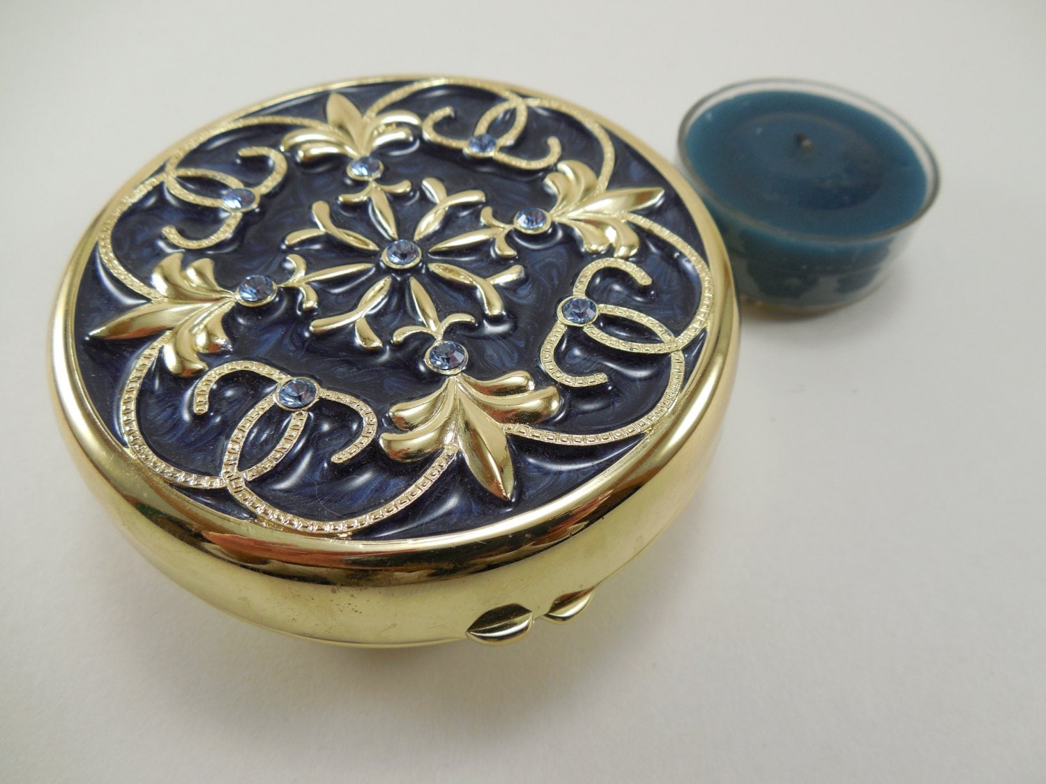 Vintage Partylite Candle Holder Compact Tea Lite Candle Holder