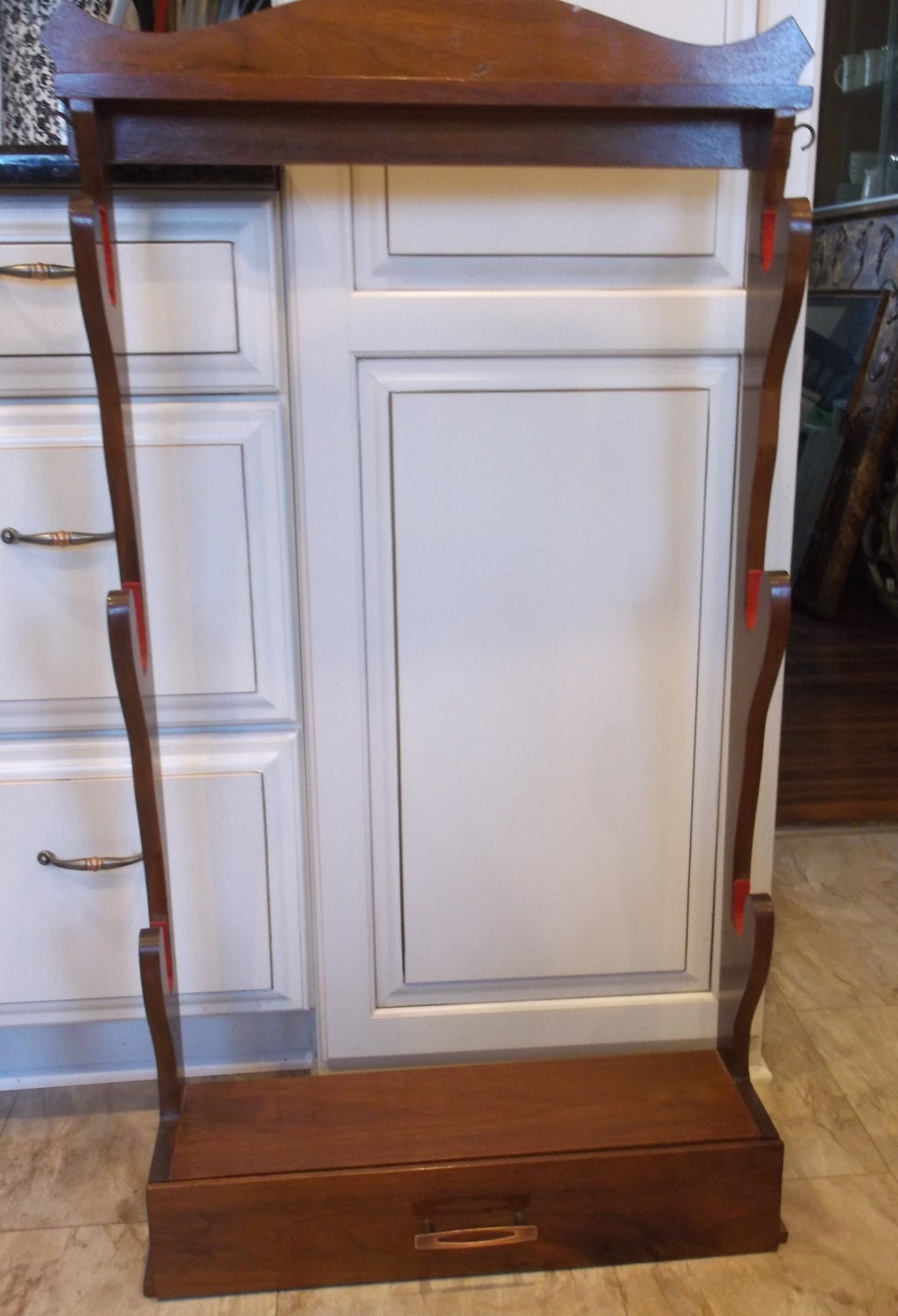 Mid Century Vintage Gun Rack with Drawer