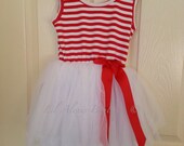 red and white striped tutu