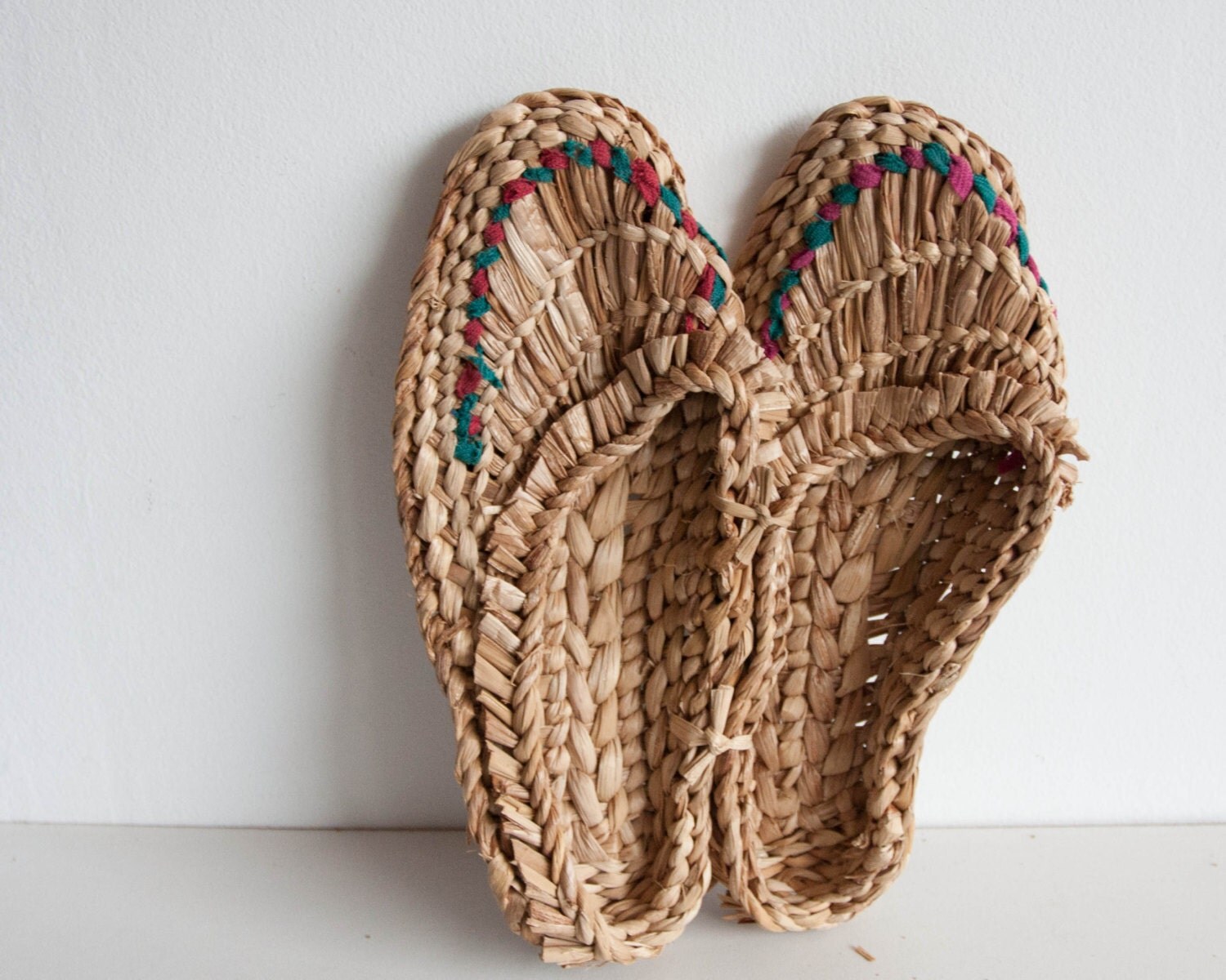 straw slippers