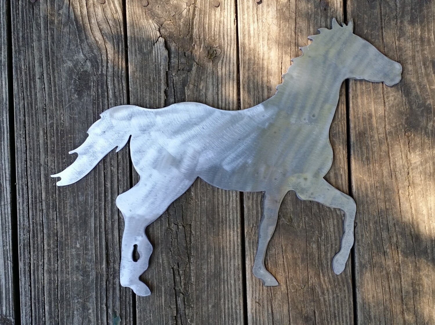 metal horse sign 30 x 23 man cave rustic by mikesmetalartworks