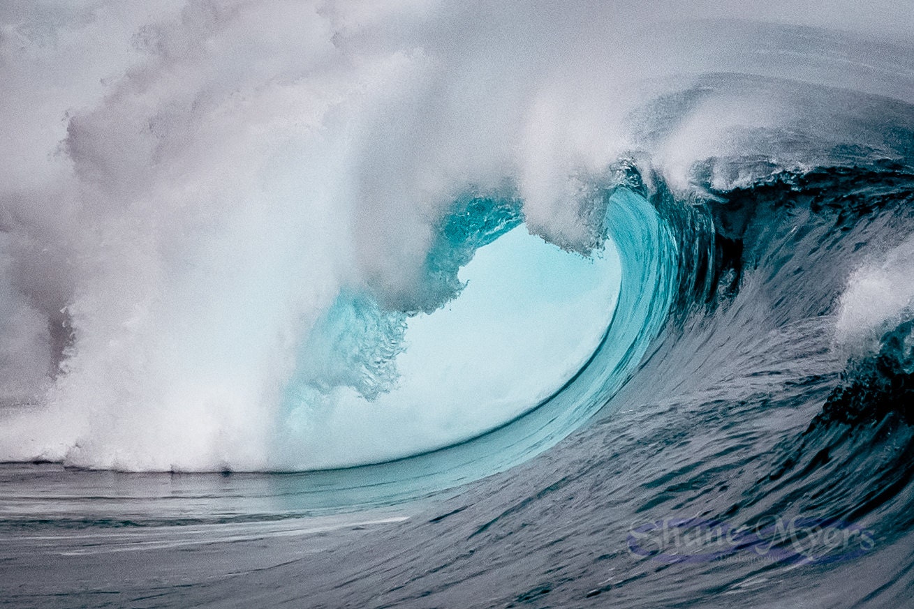 Hawaiian Big Wave Surf Fine Art Print titled