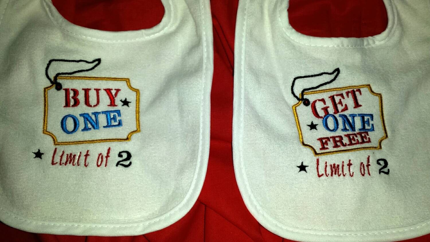 TWINS Bibs or Burps ADoRABLe & FuN Saying by DesignsbySugarbear