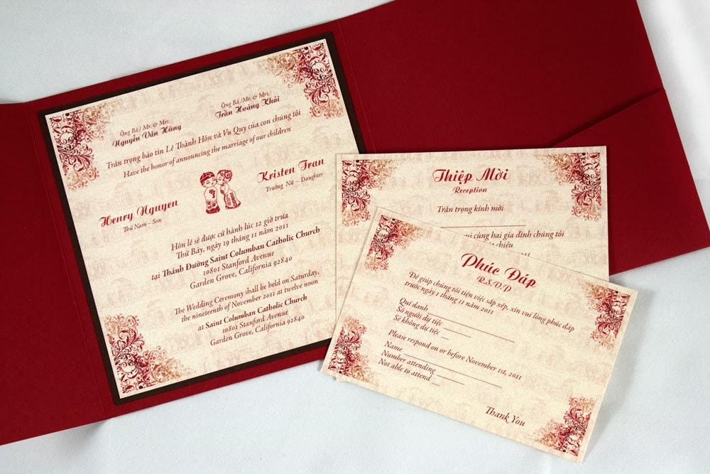 Vietnamese Wedding Invitation Wording 1