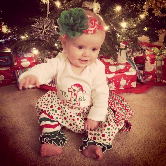 Items similar to My 1st Christmas Outfit, Shirt or Onesie with Matching ...