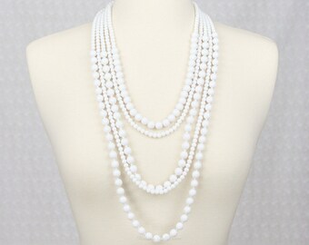 Chunky Pearl Necklace Cluster Pearl Necklace by HelensCollection