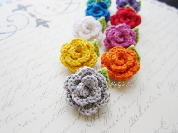 Choose 3 Crochet Rose Lapel Flower Mens Lapel Pin