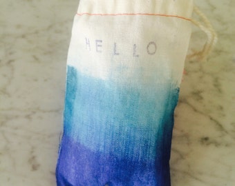 Personalized Favor Bags Hand Inked and Stamped (Sample)