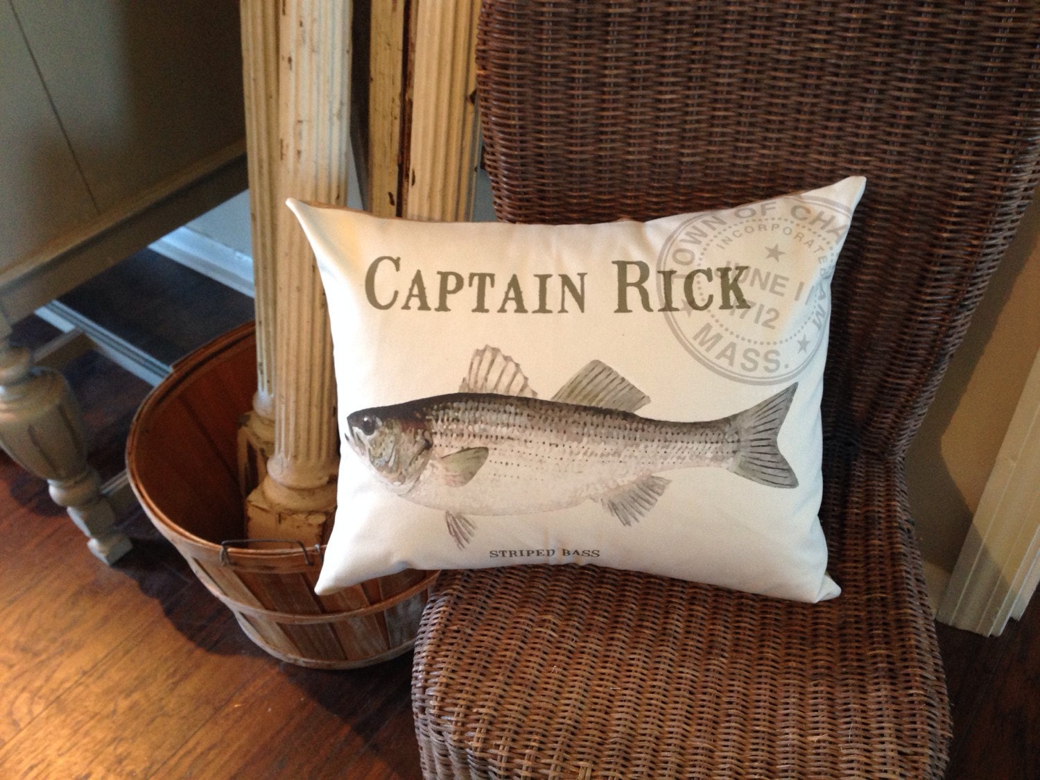 Striped Bass Pillow Fish Pillow