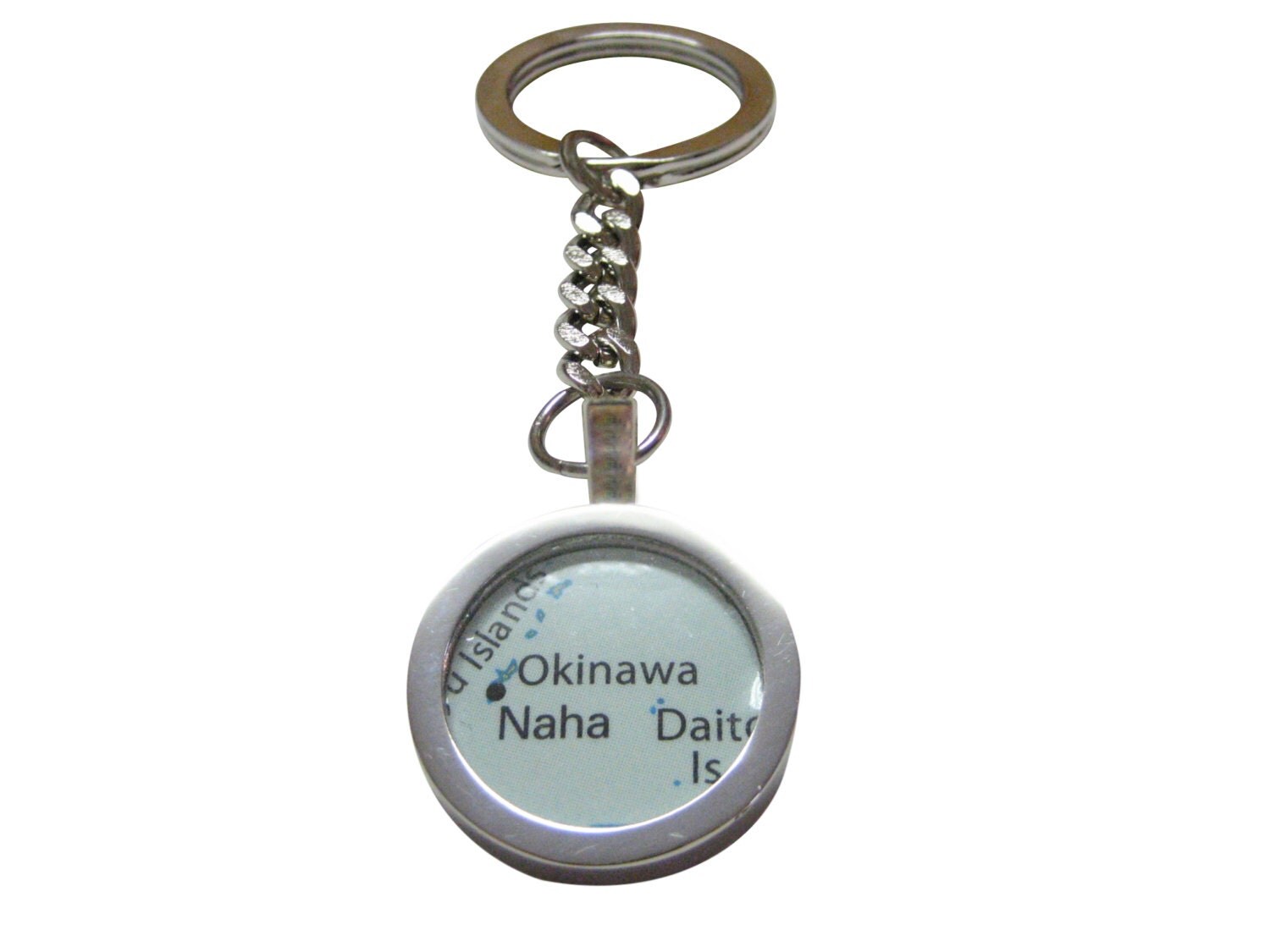 Okinawa Japan Map Pendant Key Chain