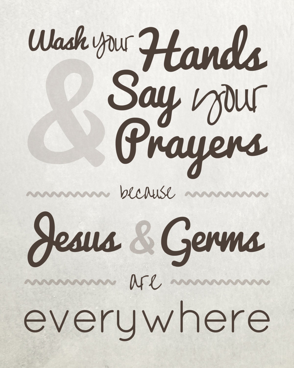 Jesus and Germs Printable Digital File by DigitalPrintQuarry