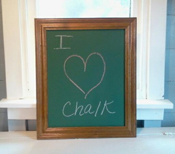 Vintage Framed Chalkboard Green Chalkboard by RhymeswithDaughter