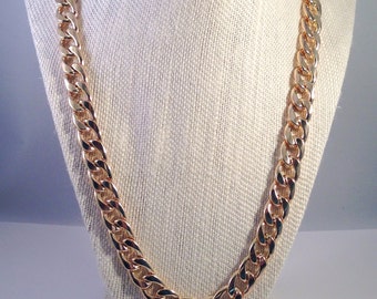 Hipster Gold Necklace, Chunky Gold Chain Necklace, Thick Gold Chain
