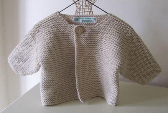 Knitting Pattern for SimpleBaby Cardigan