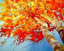 Popular items for birch tree art on Etsy