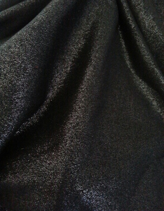 Shimmer Black Sparkle Fabric Stretch Knit 4 Way by PatternGalore