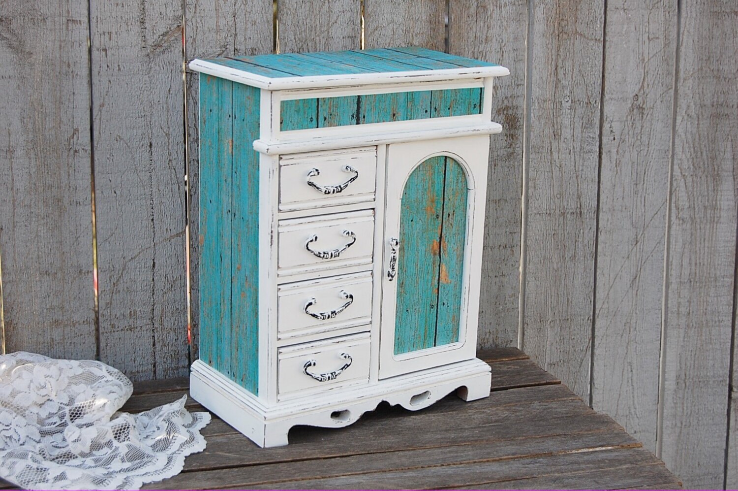 Schmuckschatulle Schmuck Schrank Shabby Chic rustikal