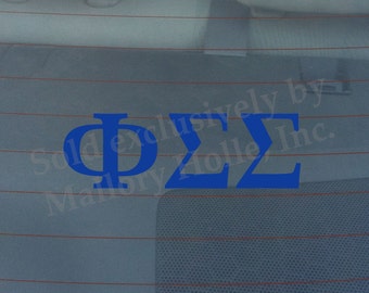 Officially Licensed Phi Sigma Sigma 8" x 3" Bumper Sticker / Window Decal