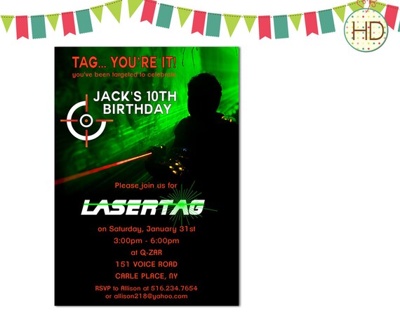 einladung kindergeburtstag lasertag - einladungskarten für
