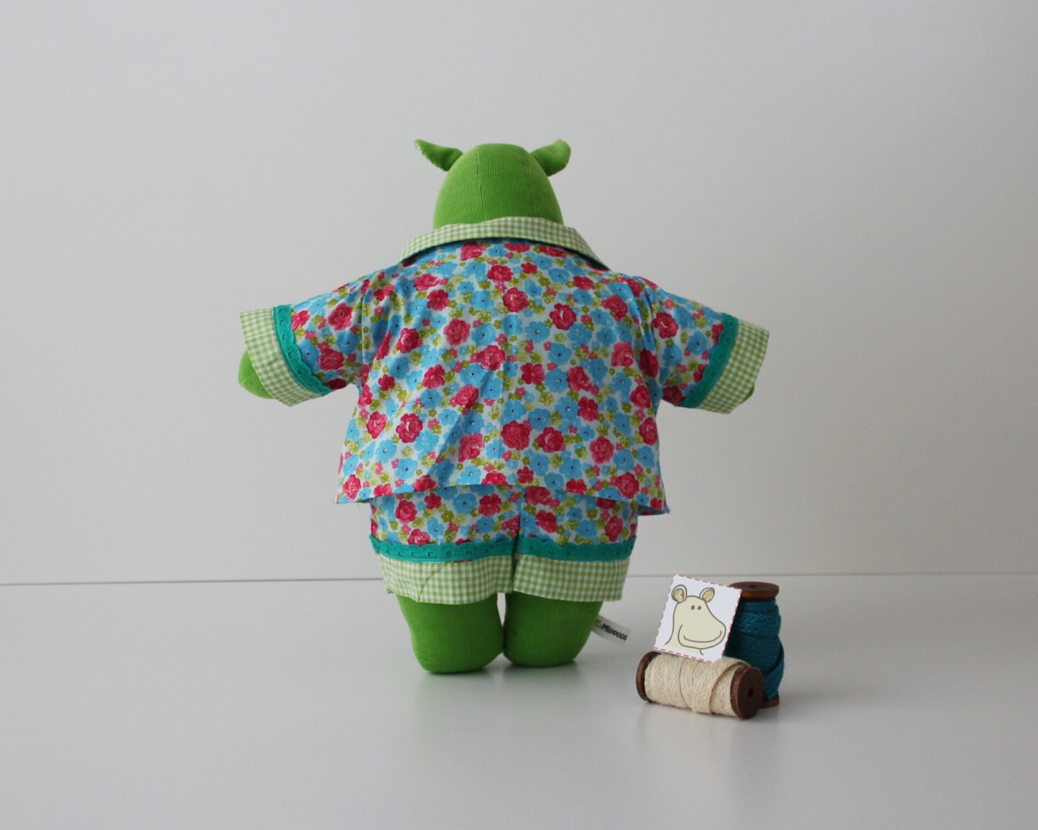 green hippo plush