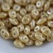 Luster-Opaque Beige, SuperDuo Czech glass seed bead, 2 hole, 2.5x5mm 10 Grams (E-5F)