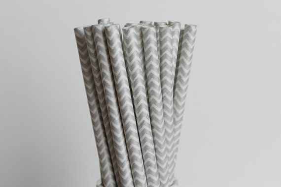 Silver Chevron Paper Straws-Silver Straws-Chevron Straws-Mason Jar Straws-Wedding Straws-Party Straws-Shower Straws-Cake Pop Sticks Il_570xn