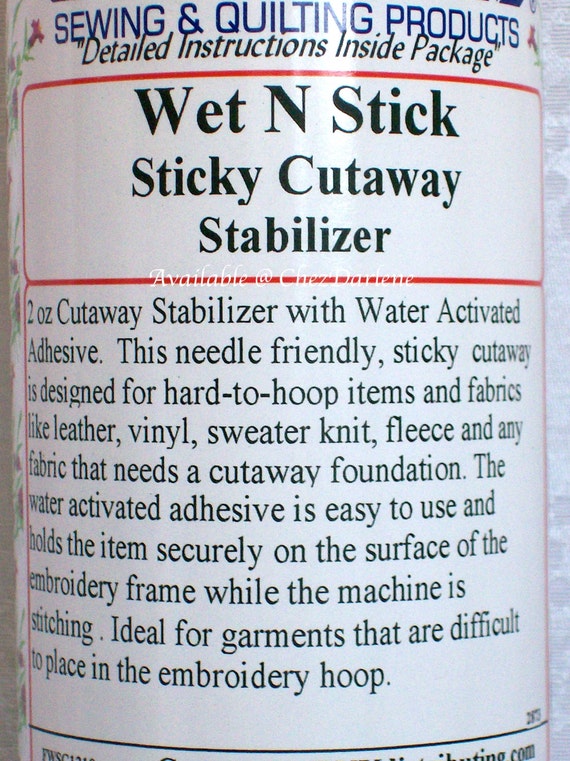 Sticky Cutaway Stabilizer for Machine Embroidery by ChezDarlene