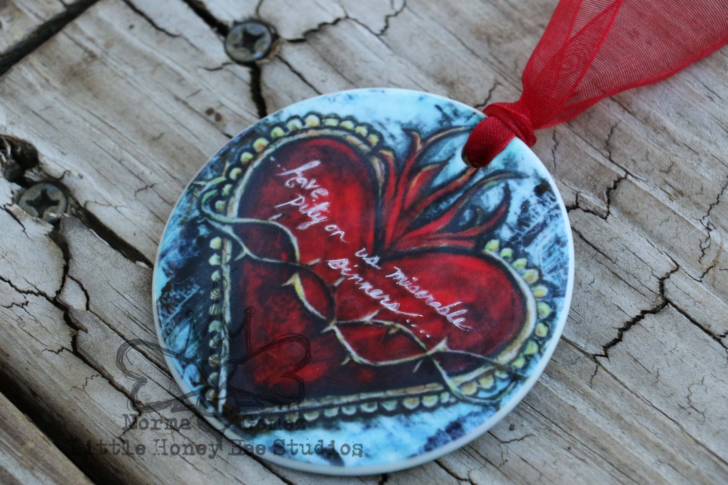 porcelain ornament sacred heart ornament religious porcelain ornament sacred heart ornament religious