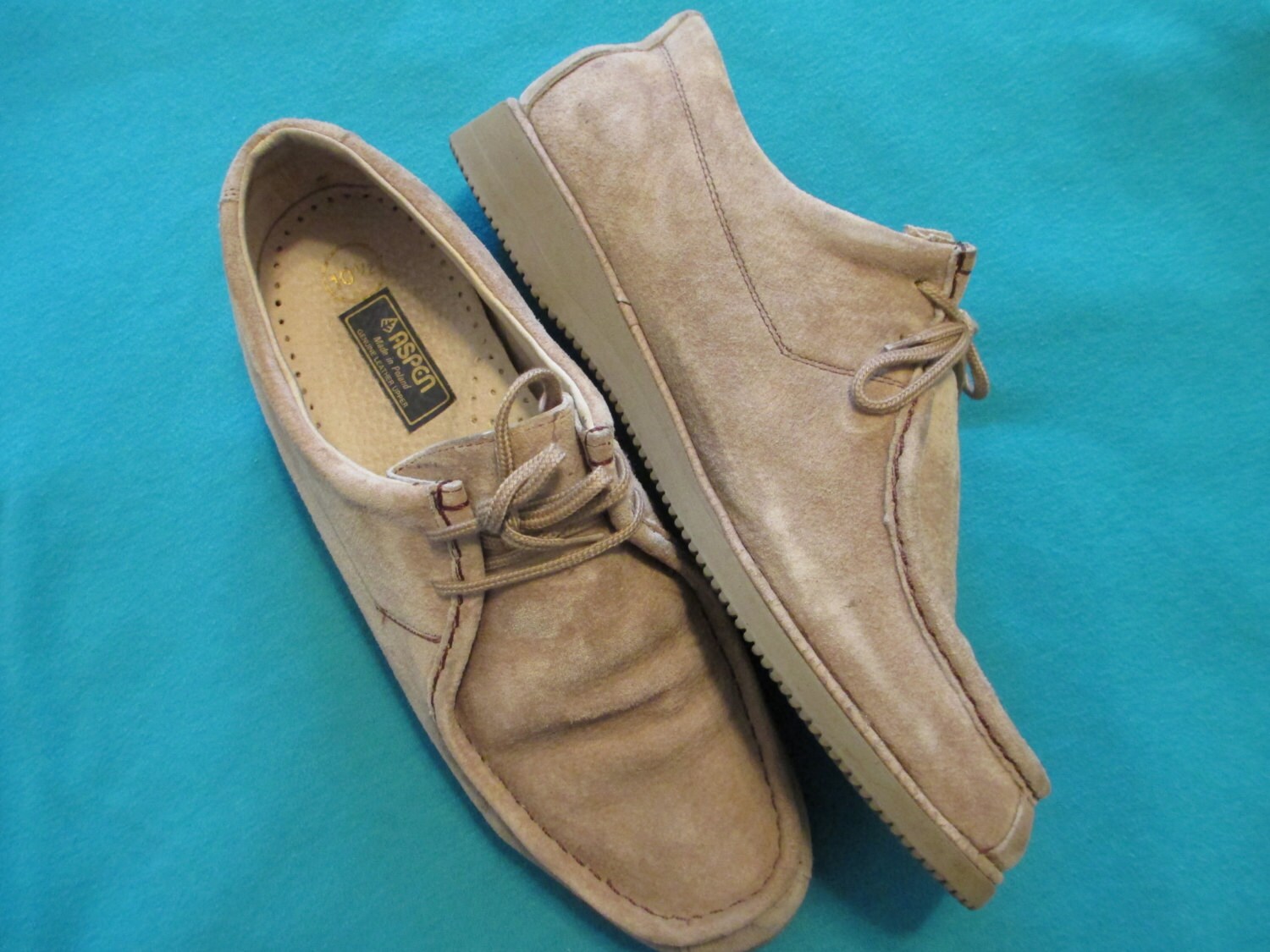 Aspen tan suede shoes made in Poland size 10 1/2 D SALE