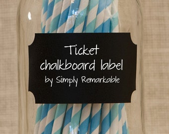 Ticket Reusable Chalk Labels - Chalkboard Stickers to Organize Personalize Entertain - Simply Remarkable LIGHT