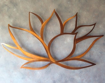 Lotus Flower Metal Wall Art - Lotus Metal Art - Home Decor - Metal Art - Wall Art - Large Metal Wall Art - Brown Wall Art - Metal Wall Decor