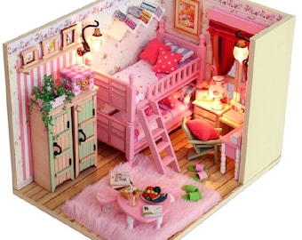 Miniature Dollhouse DIY Kit Hanging House Cabin Love