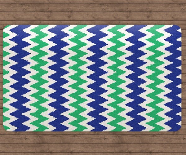 Chevron Area Rug Area Rug 5x8 Royal Blue Rug Emerald Green