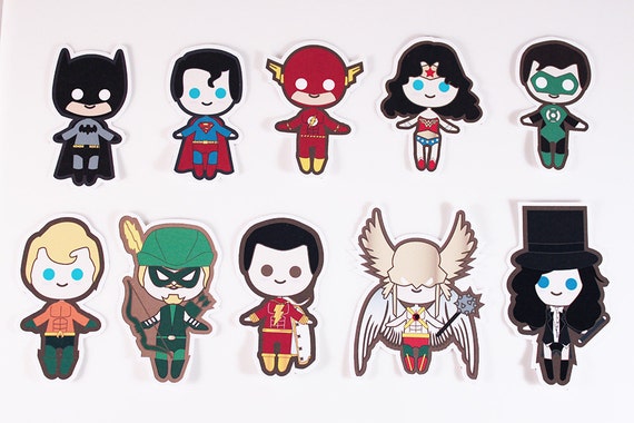 Justice League Sticker Pack by JuiceboxJayDesigns on Etsy