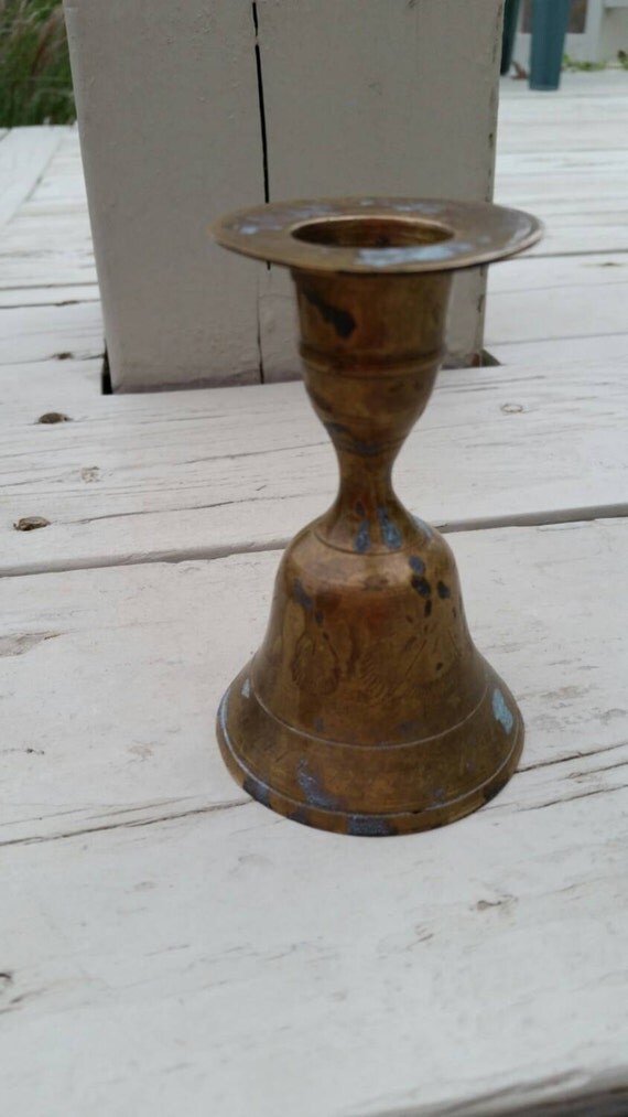 Items similar to Brass Bell Candle Holder on Etsy