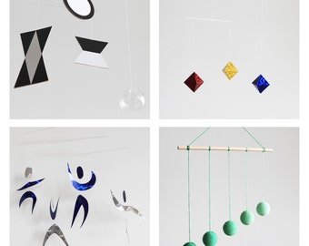 4 Assembled Montessori Classic Mobiles for Baby