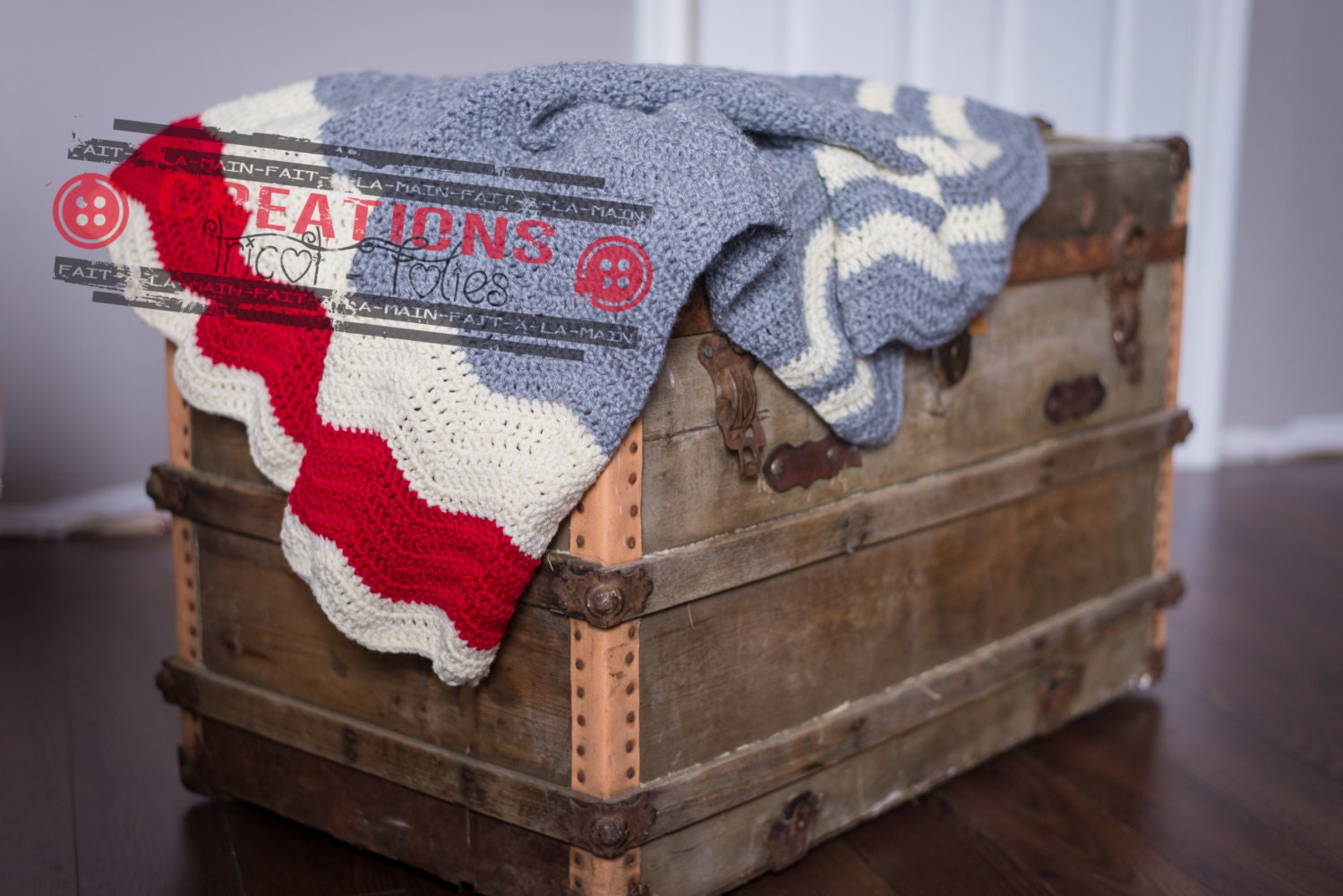 Work Socks baby blanket by CreationTricotFolies on Etsy